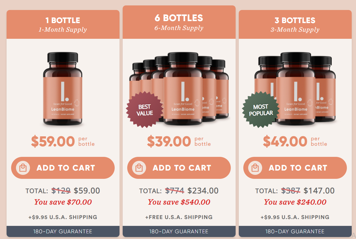Order LeanBiome best pricing